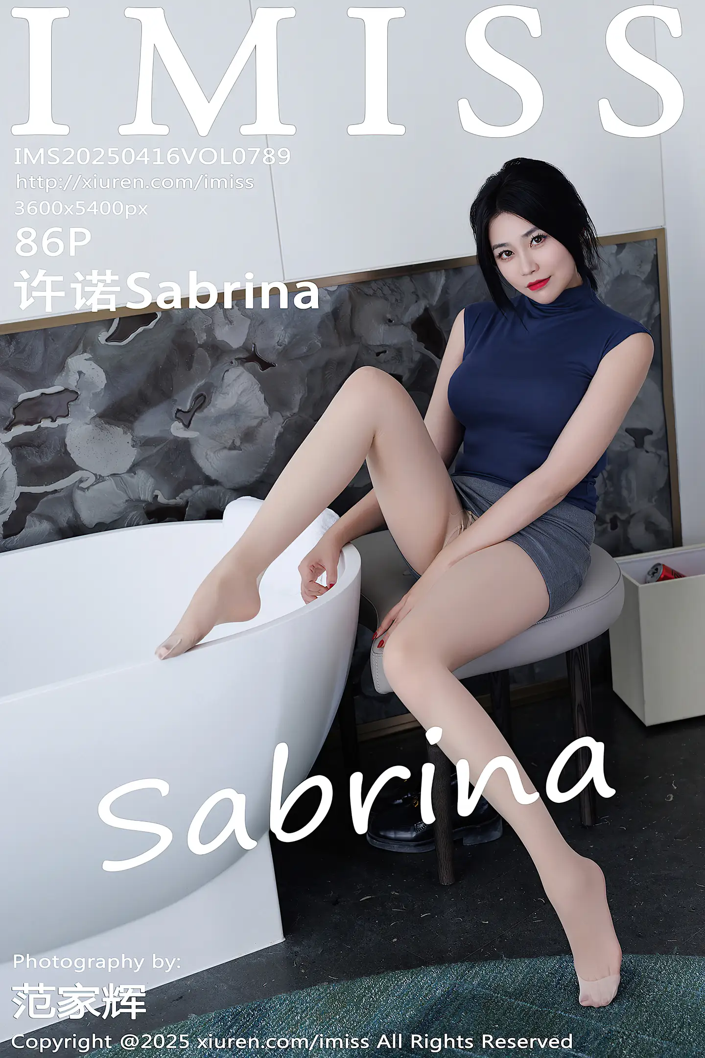 [IMISS爱蜜社]Vol.789_气质女神许诺Sabrina性感灰色包臀裙配超薄肉丝秀美腿诱惑写真86P-秀人网 - XiuRen.Space